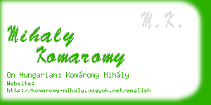 mihaly komaromy business card
