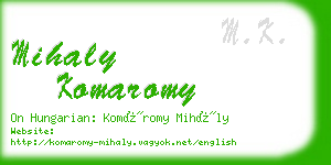 mihaly komaromy business card